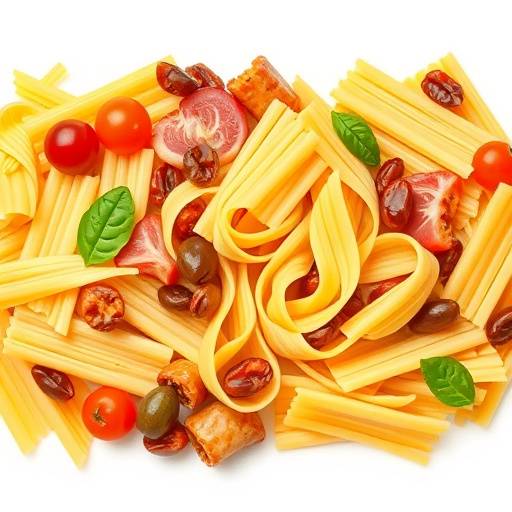 A selection of different types of Italian pasta