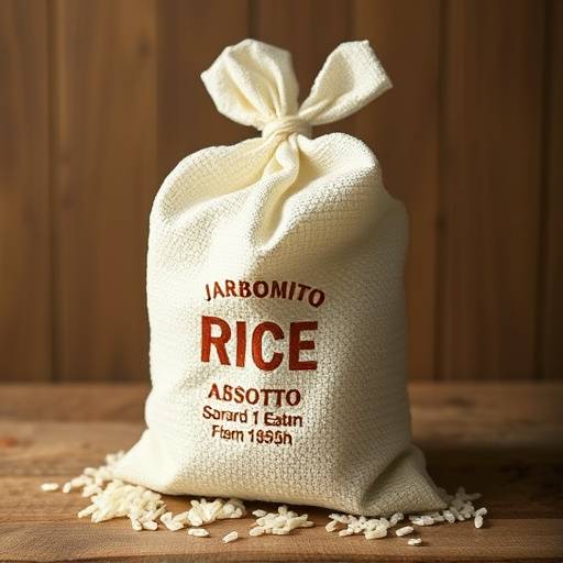 Bag of Arborio rice, another popular rice variety for risotto