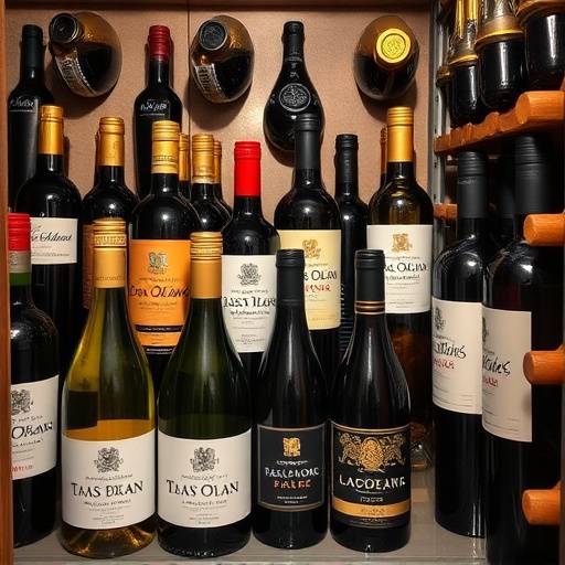 Bottles of different types of Italian wine