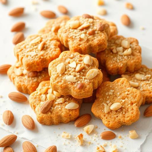 Cantucci biscuits with almonds