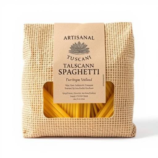 Package of artisanal dried spaghetti from Tuscany
