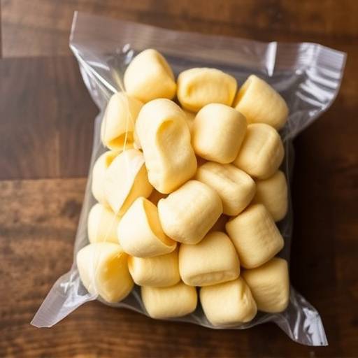 Package of fresh gnocchi ready to cook